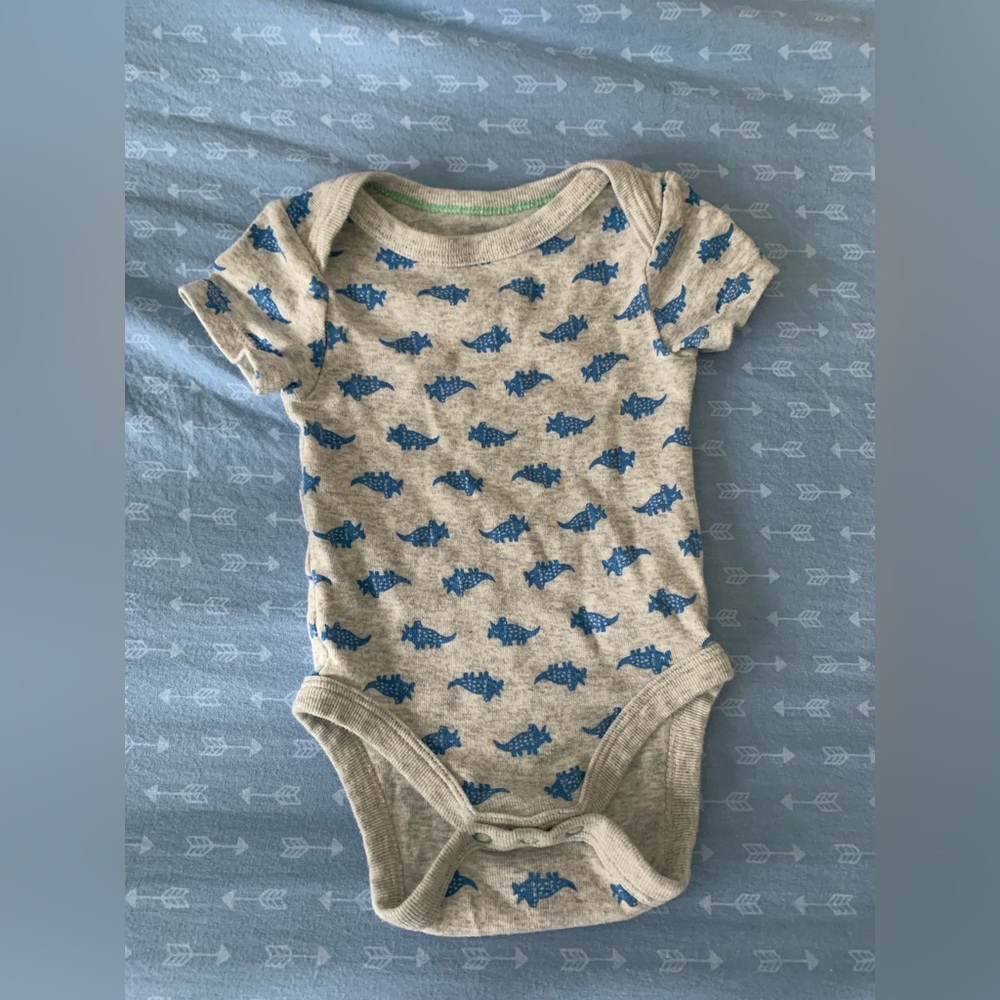 Grey Onsie with Dinosaurs